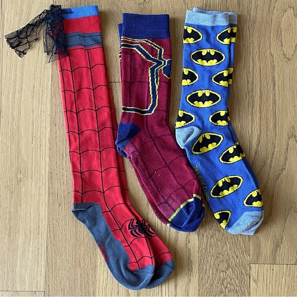 Assorted Superhero sock bundle. Women’s socks